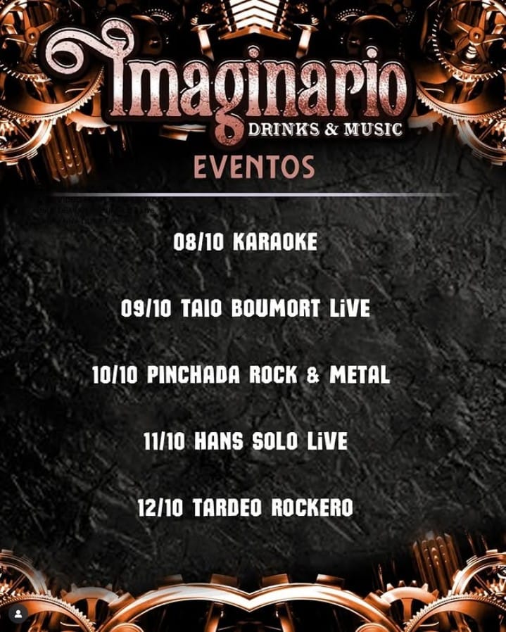 Programa Imaginario Drinks & Music 2ª semana Octubre