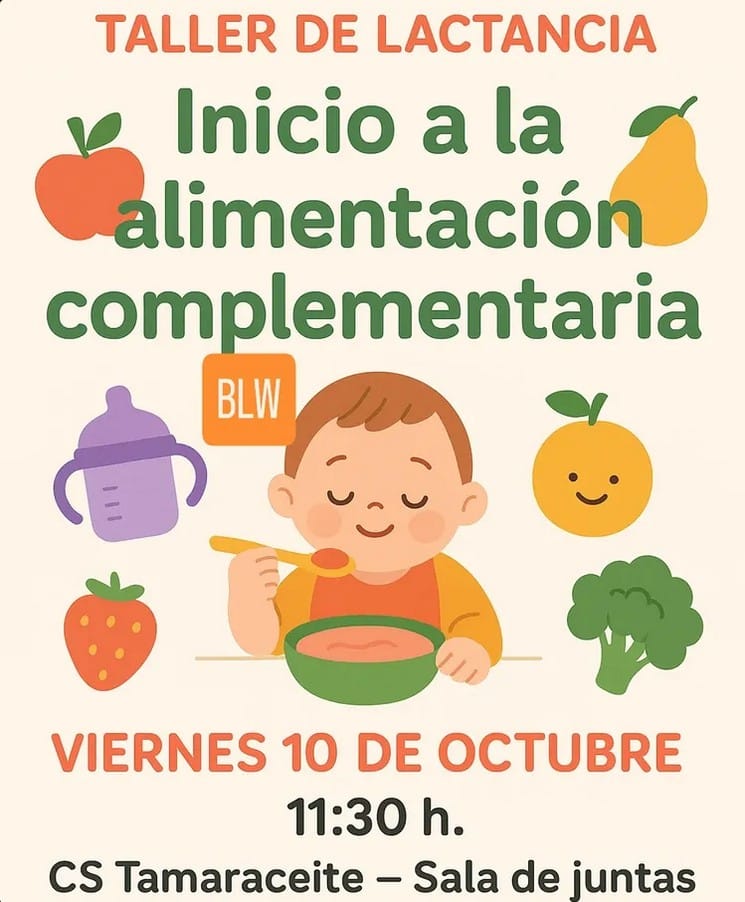 Taller - Inicio alimentación complementaria en el Centro de Salud de Tamaraceite, Las Palmas de Gran Canaria.