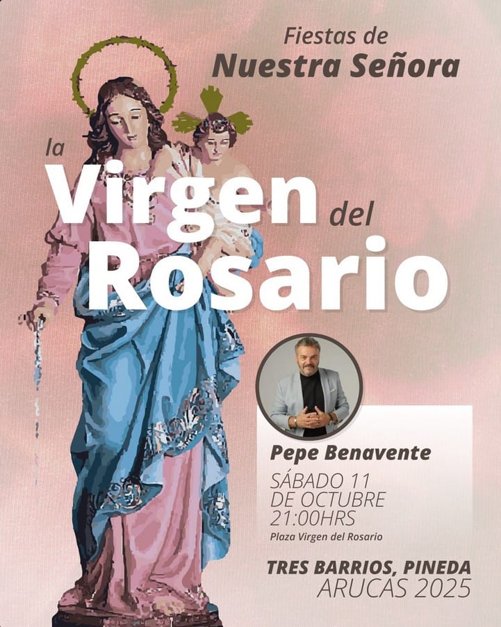 Programa de las Fiestas del Rosario en Tres Barrios, Pineda, Arucas Gran Canaria