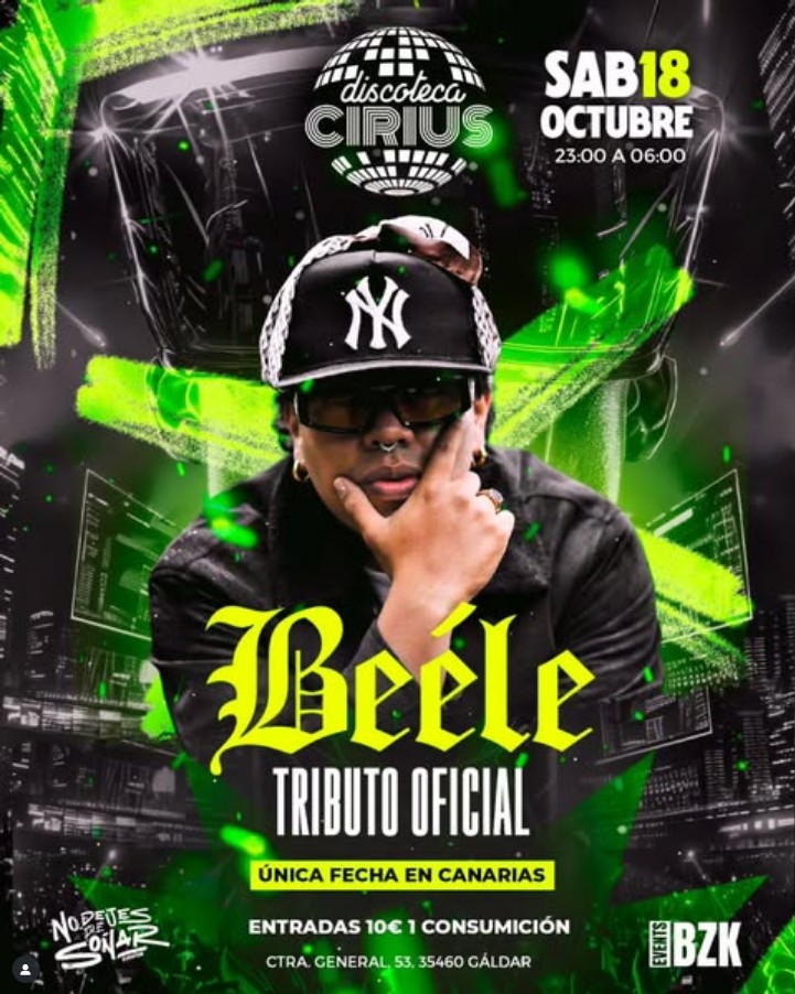 Fiesta - Tributo oficial a Beéle en la Discoteca Cirius , Gáldar, Gran Canaria.