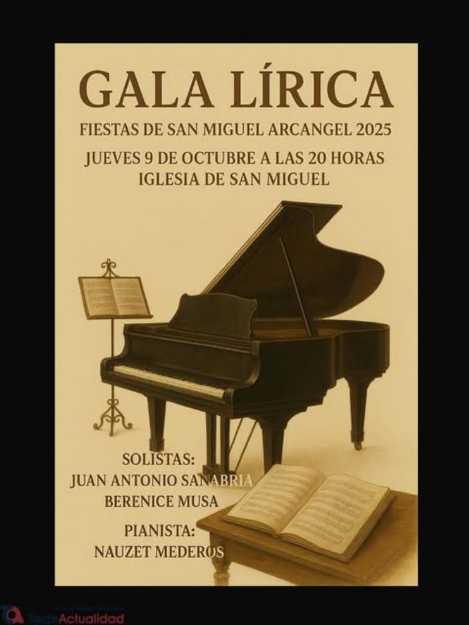 Música - Gala Lírica por las Fiestas de San Miguel Arcángel en la Iglesia de San Miguel, Telde, Gran Canaria.