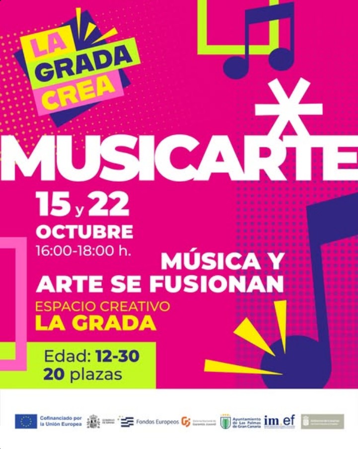 Música y arte se fusionan en "Musicarte", en el Espacio La Grada, Las Palmas de Gran Canaria.