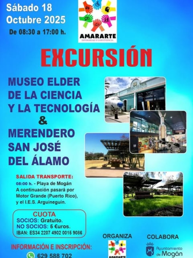Excursión al Museo Élder y Merendero de San José del Álamo por la organización AmARARTE, Las Palmas de Gran Canaria.