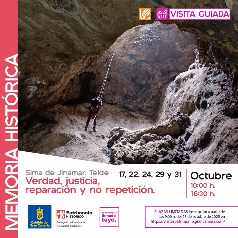 Visita Guiada - Verdad, justicia, reparación y no repetición a la Sima de Jinámar, Telde, Gran Canaria.