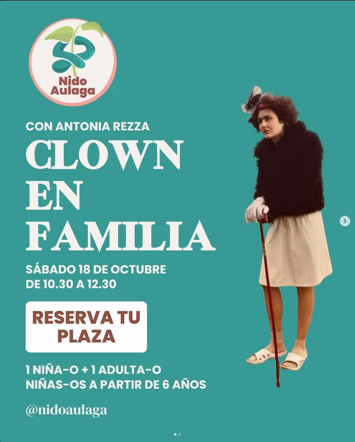 Taller "Clown en familia" con Antonia Rezza en Nido Aulaga, San Lorenzo, Las Palmas de Gran Canaria.