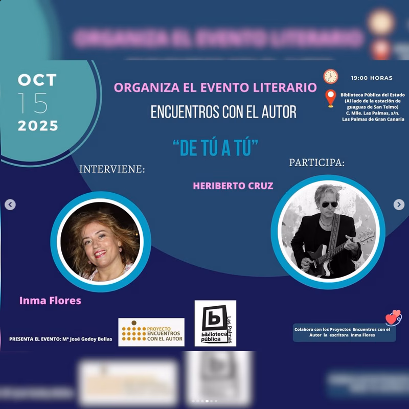 Literatura – Encuentros con el autor: «De tú a tú»