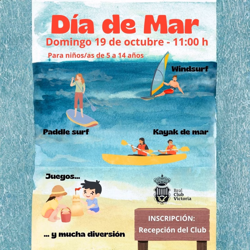 Infantil - Día de Mar para los niños del barrio en el Real Club Victoria de Las Palmas de Gran Canaria.