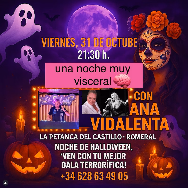 Fiesta Halloween en El Bar la Petanca, Castillo del Romeral, San Bartolomé de Tirajana, Gran Canaria.