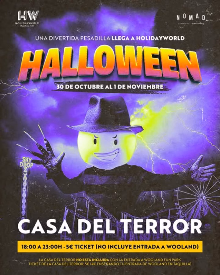 Casa del Terror de Halloween en HolidayWorld, Maspalomas, San Bartolomé, Gran Canaria.