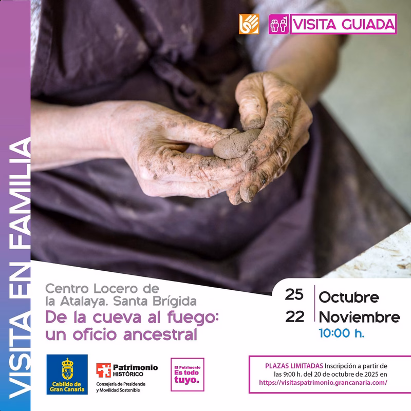 Visita en Familia y taller - De la cueva al fuego: un oficio ancestral, al Centro Locero de La Atalaya, Santa Brígida, Gran Canaria.