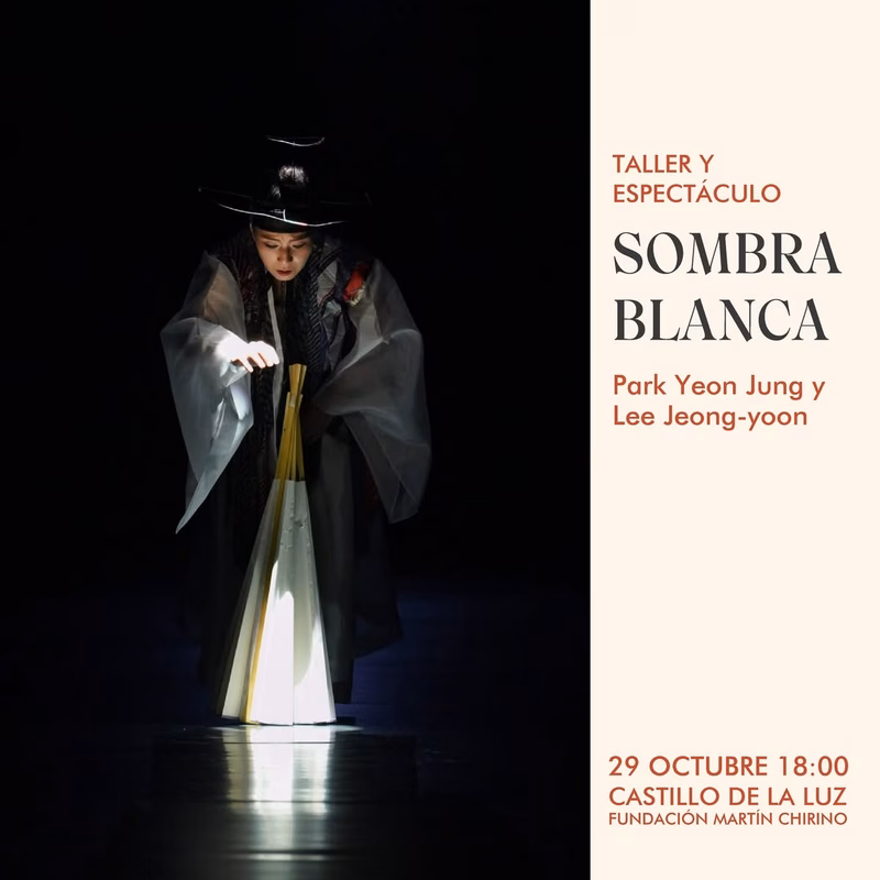 Taller y espectáculo "Sombra Blanca" en la Fundación Martín Chirino, Castillo de la Luz de Las Palmas de Gran Canaria.