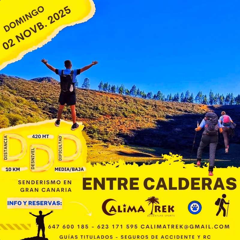 Ruta de Senderismo - Entre Calderas por la cumbre de Gran Canaria, con Calima Trek.