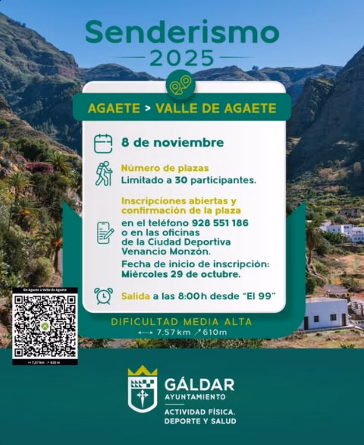 Senderismo - Agaete - Valle de Agaete, Gran Canaria, organizada por el Ayuntamiento de Gáldar.