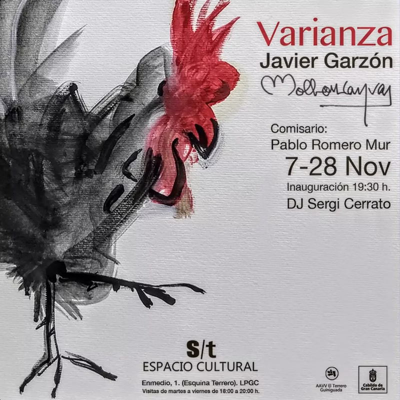 Inauguración de la Exposición "Varianza" de Javier Garzón en S/t Espacio Cultural, Las Palmas de Gran Canaria.