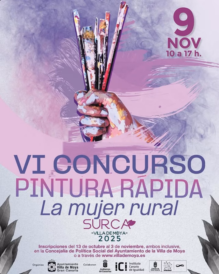 Arte - Concurso de Pintura Rápida "la Mujer Rural" en las Calles del Casco de Moya, Gran Canaria