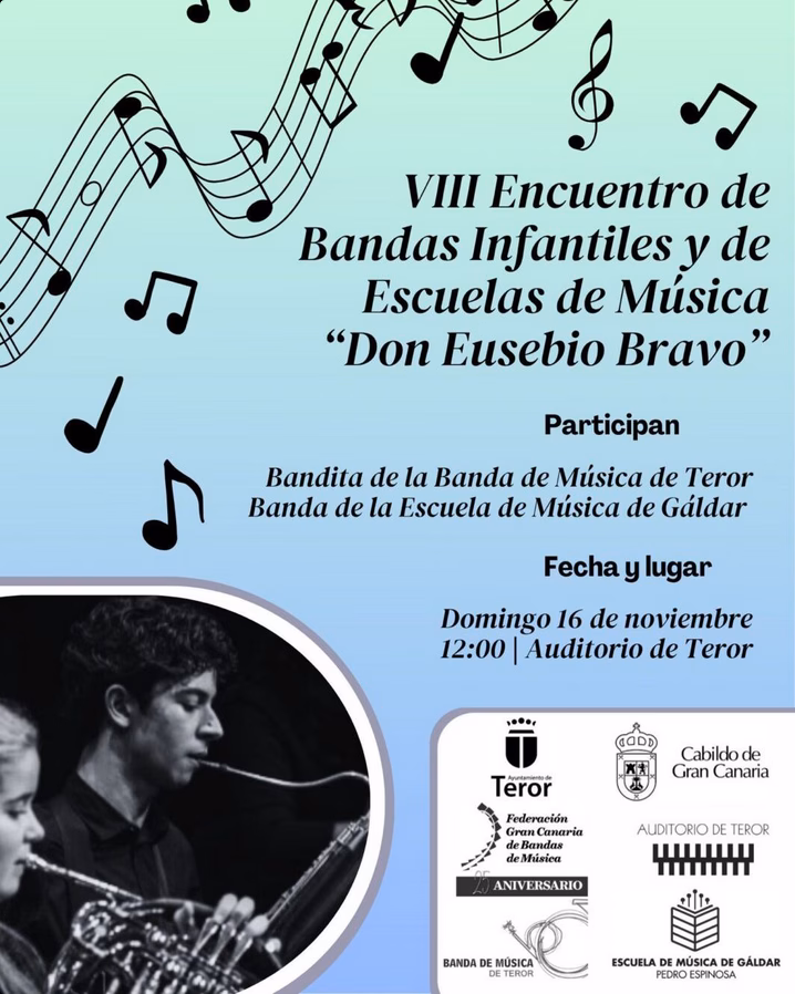 Concierto - VII Encuentro de Banditas D. Eusebio Bravo en el Auditorio de Teror, Gran Canaria.