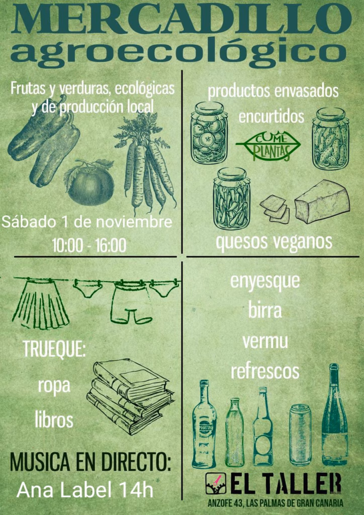 Mercadillo agroecológico en El Taller de La Isleta, Las Palmas de Gran Canaria.