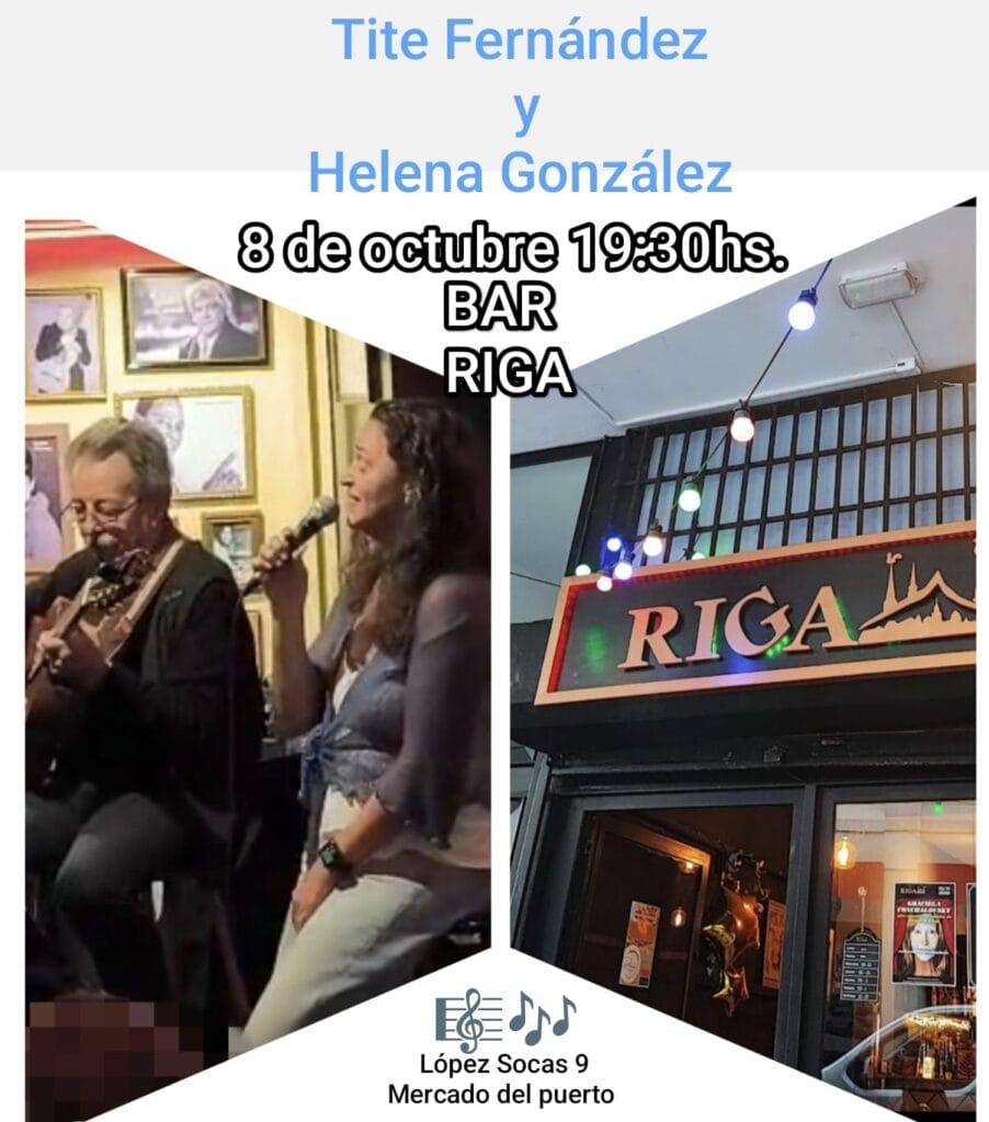 Vuelve este miercoles a RIGA Art Café, en Las Palmas de Gran Canaria, el proyecto ¨Acortando la semana¨ con Tite (guitarra) y Elena (voz) con concierto intimo y micro abierto.