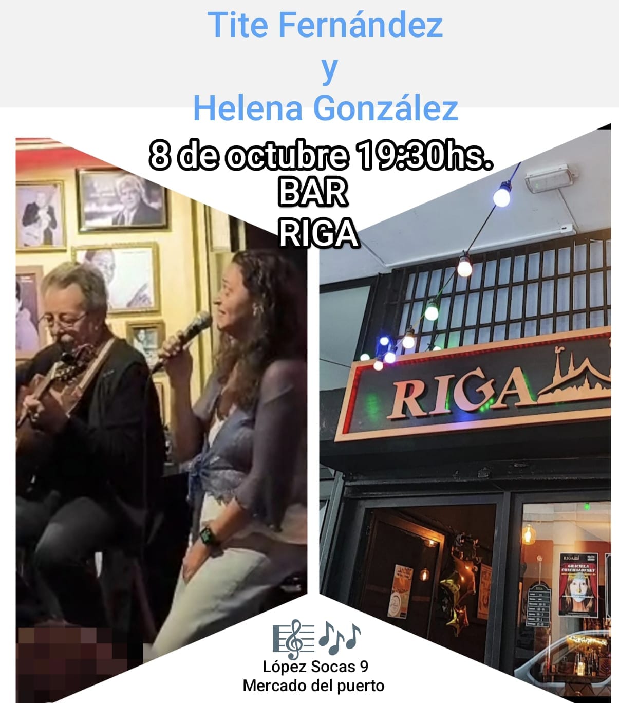 Vuelve este miercoles a RIGA Art Café, en Las Palmas de Gran Canaria, el proyecto ¨Acortando la semana¨ con Tite (guitarra) y Elena (voz) con concierto intimo y micro abierto. Vuelve este miercoles a RIGA Art Café, en Las Palmas de Gran Canaria, el proyecto ¨Acortando la semana¨ con Tite (guitarra) y Elena (voz) con concierto intimo y micro abierto.