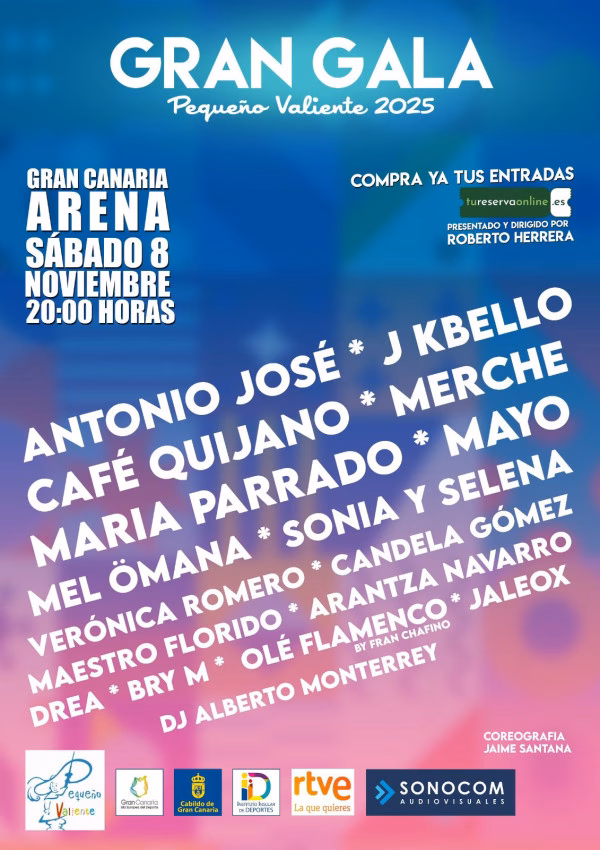 Gran Gala Pequeño Valiente 2025 en el Gran Canaria Arena, Las Palmas de Gran Canaria.
