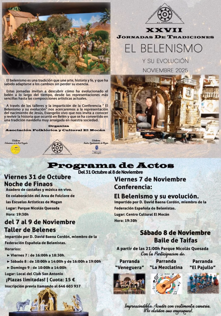 Jornadas de Tradiciones Mogán 2025 en Parque Nicolás Quesada, Mogán Pueblo, Gran Canaria.