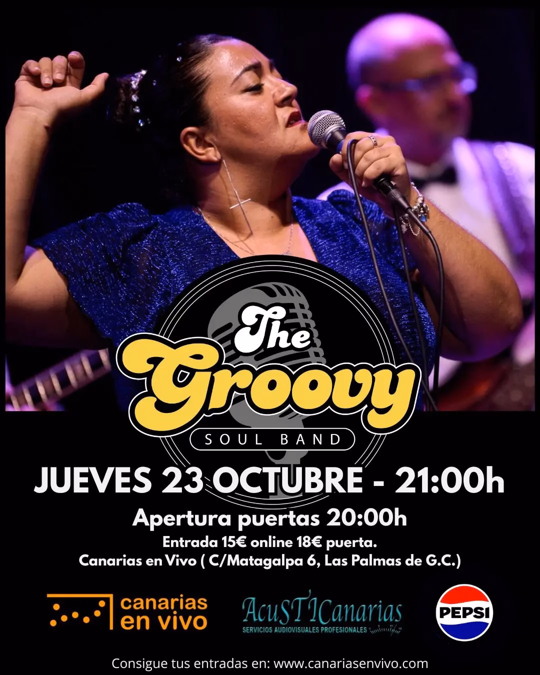 Concierto de The Groovy Soul Band en la Sala Canarias En Vivo, Las Palmas de Gran Canaria.