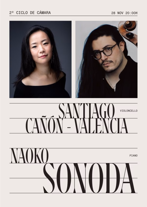 Concierto de cámara con Santiago Cañon y Naoko Sonoda de Santa Catalina Classics en los Salones del Hotel Santa Catalina, Las Palmas de Gran Canaria.
