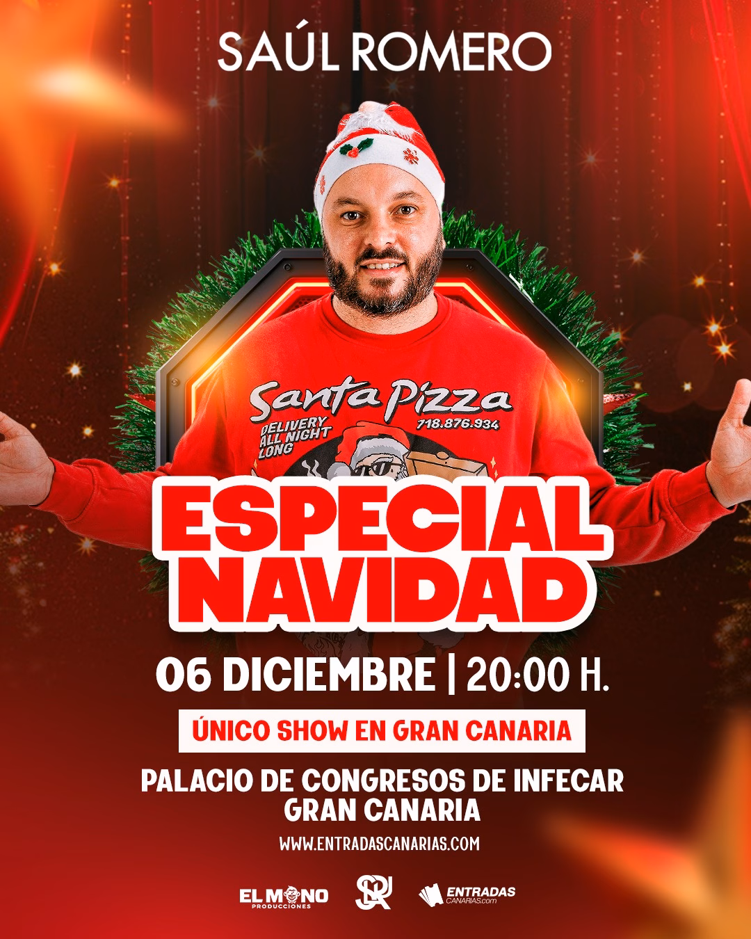 Humor con Saúl Romero "Especial Navidad" en en Palacio de Congresos de Infecar, Las Palmas de Gran Canaria.
