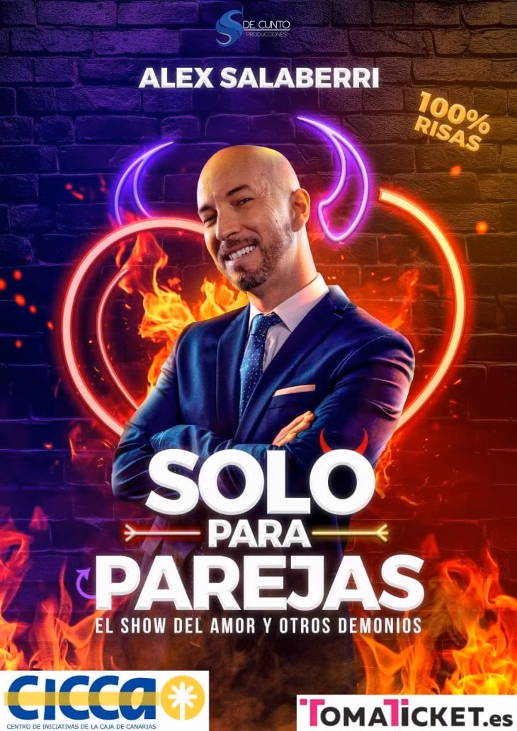 Humor "Solo para parejas" con Alex Salaberri en el Centro Cultural CICCA, Las Palmas de Gran Canaria.