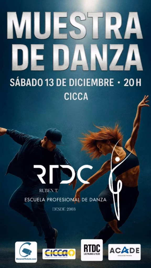 Muestra de Danza. Escuela Profesional de Danza RTDC en el Teatro CICCA, Las Palmas de Gran Canaria.