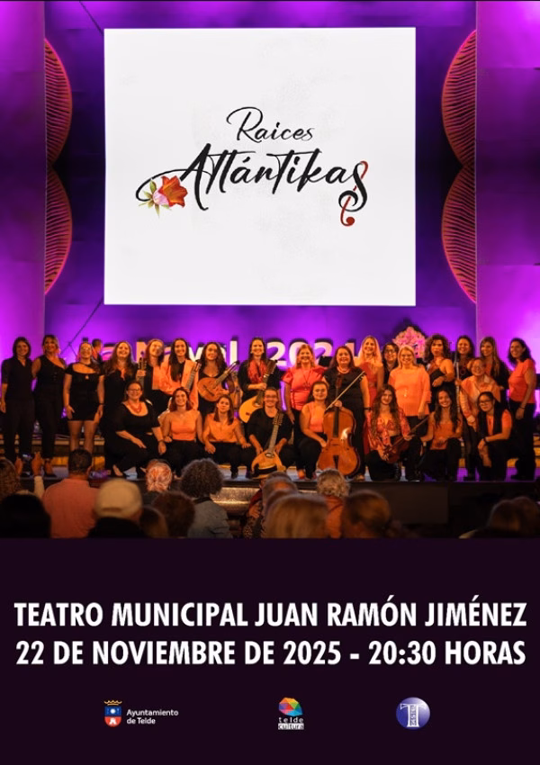 Concierto "Raíces Atlántikas" en el Teatro Juan Ramón Jiménez, Telde, Gran Canaria.