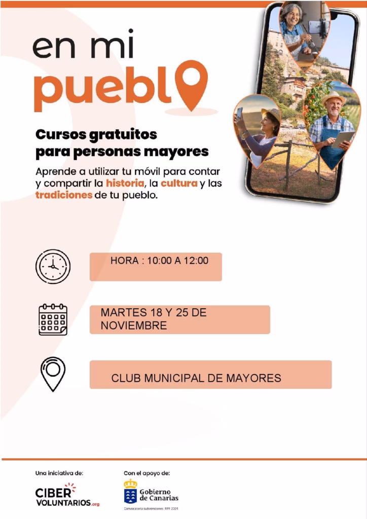 Taller - En mi Pueblo en el Club Municipal de Mayores de Santa Brígida, Gran Canaria.