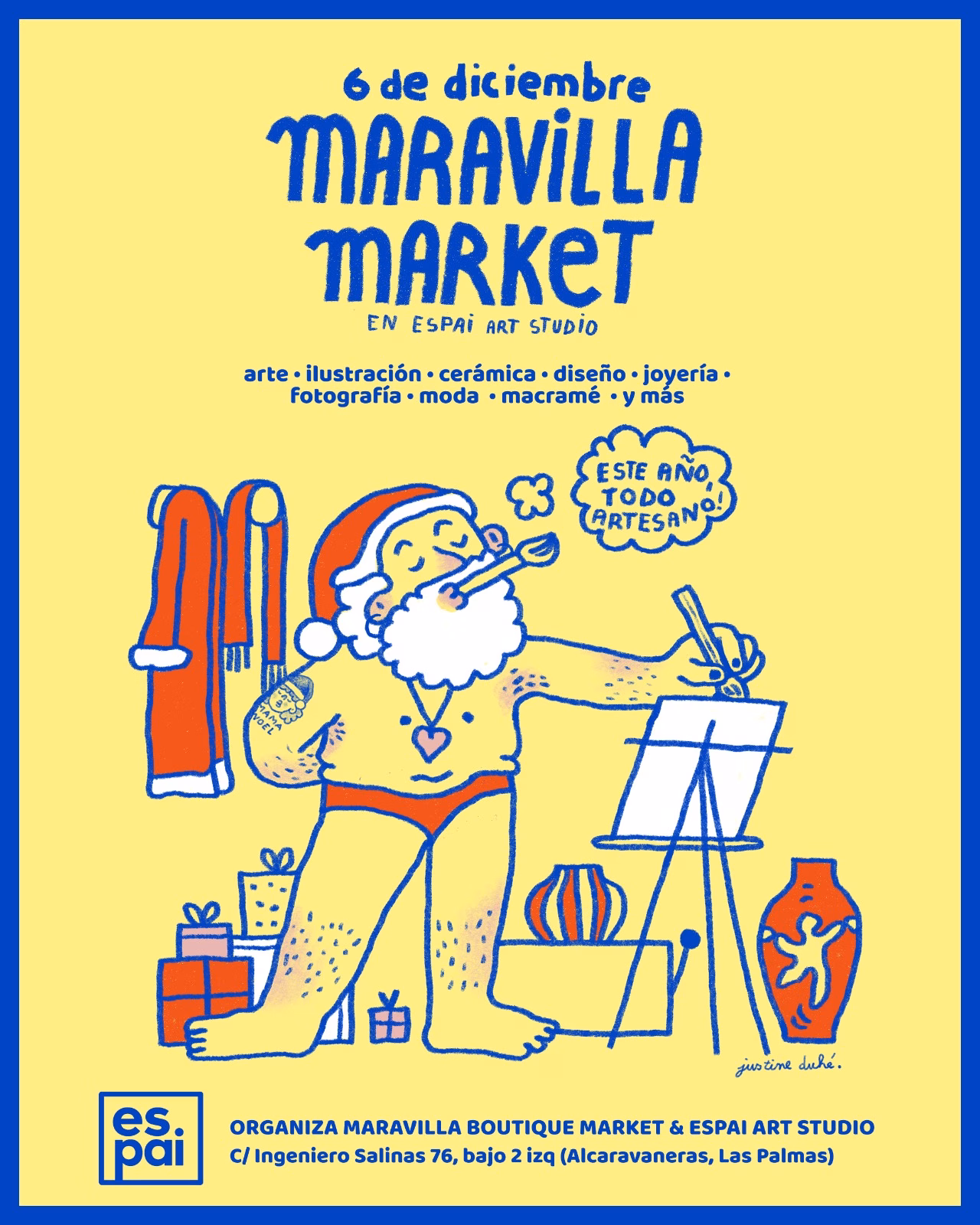 Mercadillo navideño "Maravilla Market" en Espai Art Studio, Las Palmas de Gran Canaria.