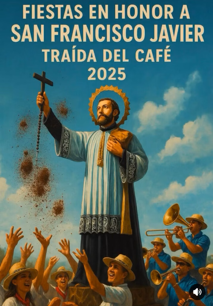 Programa del día de la Traída del Café de las Fiestas de San Francisco Javier en Arucas Gran Canaria, el 16 de noviembre