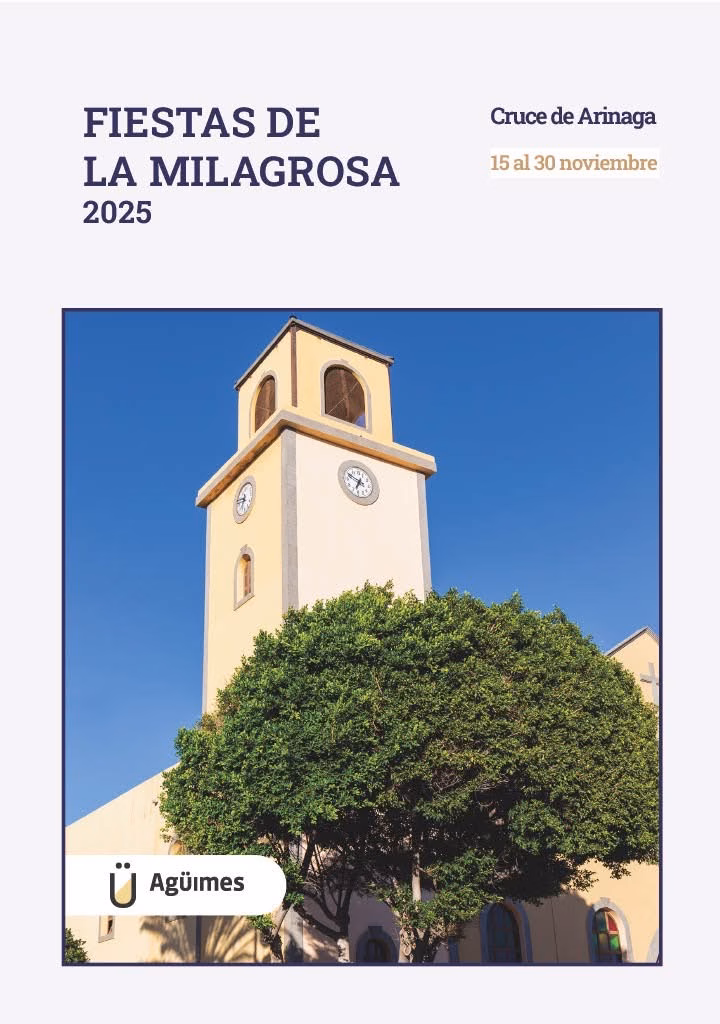 Programa de las Fiestas de La Milagrosa en el Cruce Arinaga, Agüimes, Gran Canaria