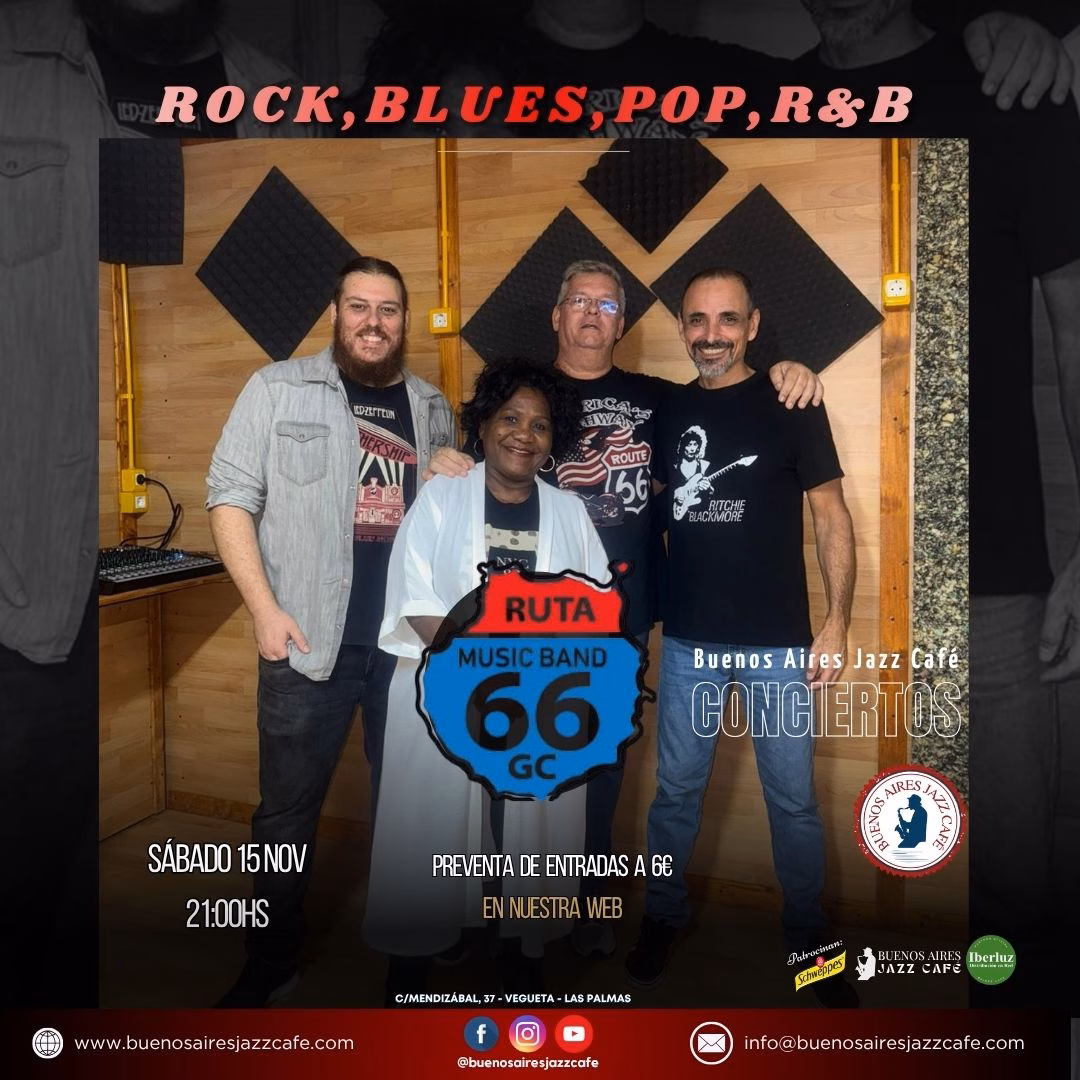 Concierto Baires - Ruta 66 GC en Buenos Aires Jazz Café, Las Palmas de Gran Canaria.