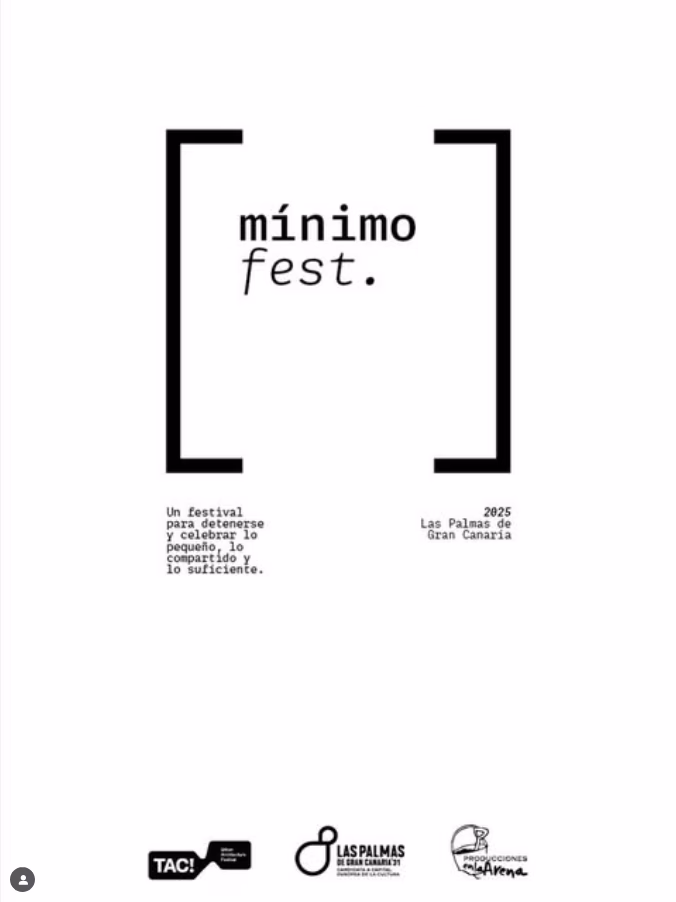 Festival "mínimo fest" dentro del Festival TAC!2025 en la Plaza de Stagno, Las Palmas de Gran Canaria.