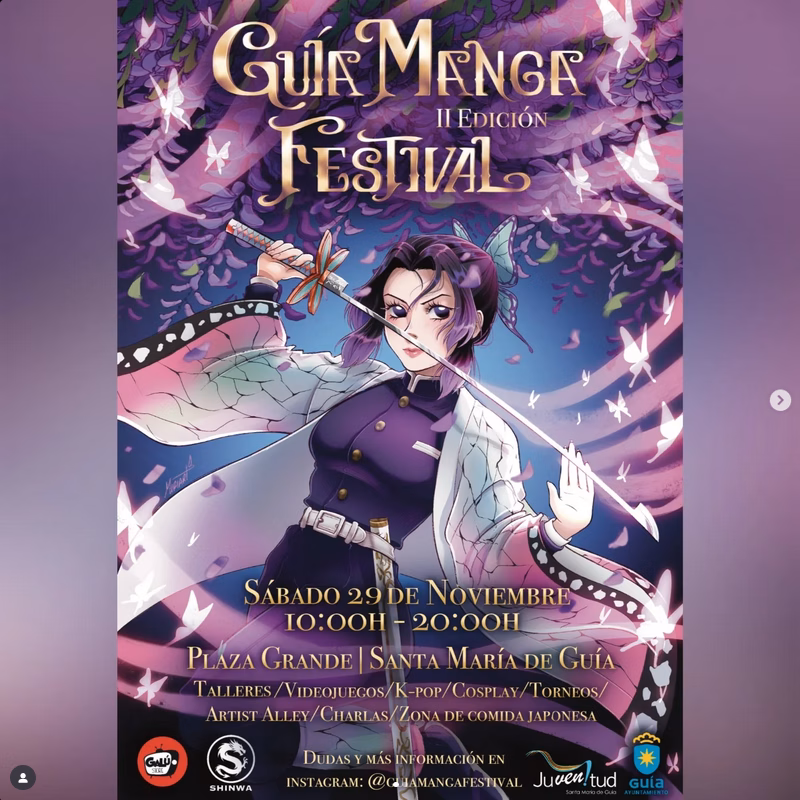 II Festival - Guía Manga en la Plaza Grande de Santa María de Guía, Gran Canaria.