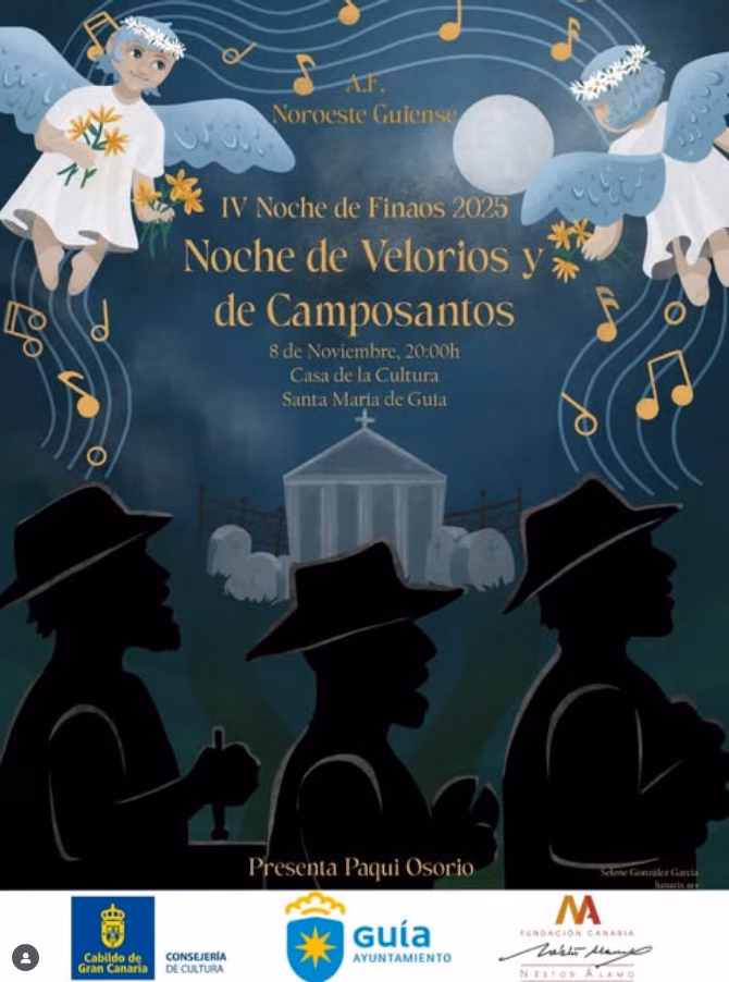 Folklore "Noche de velorios y camposantos" en la Casa de la Cultura de Guía, Gran Canaria.