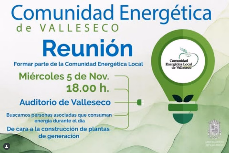 Charla - Comunidad energética de Valleseco, en el Auditorio de Vallseco, Gran Canaria.