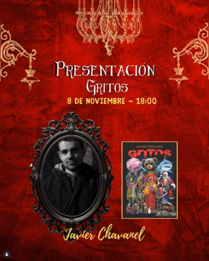 Presentación del libro "Gritos" de Javier Charanel en la Librería Aranfaybo, Las Palmas de Gran Canaria.