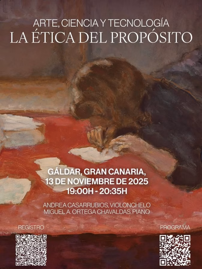 Jornada "La ética del propósito" de arte, ciencia y tecnología en el Teatro Consistorial de Gáldar, Gran Canaria.