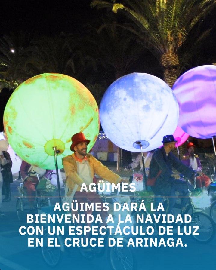 Espectáculo de Luces de Navidad en el Cruce de Arinaga, Agüimes, Gran Canaria.