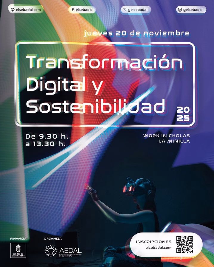 Jornada - Transformación Digital y sostenibilidad, en Work In Cholas La Minilla, Las Palmas de Gran Canaria.