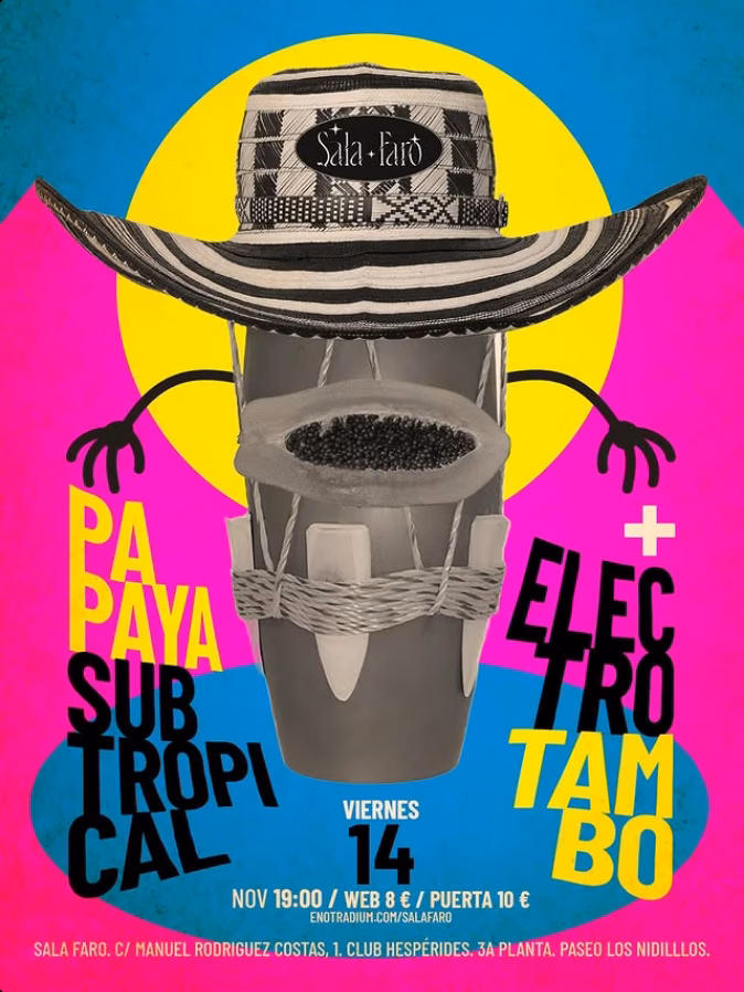 Concierto de Papaya Subtropical + Electrotambo en Sala Faro, Las Palmas de Gran Canaria.