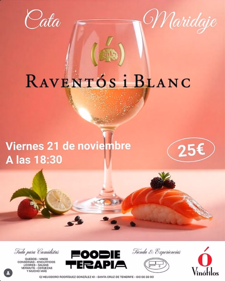 Gastro - Cata Maridaje Raventós i Blanc en Vinófilos, Las Palmas de Gran Canaria.