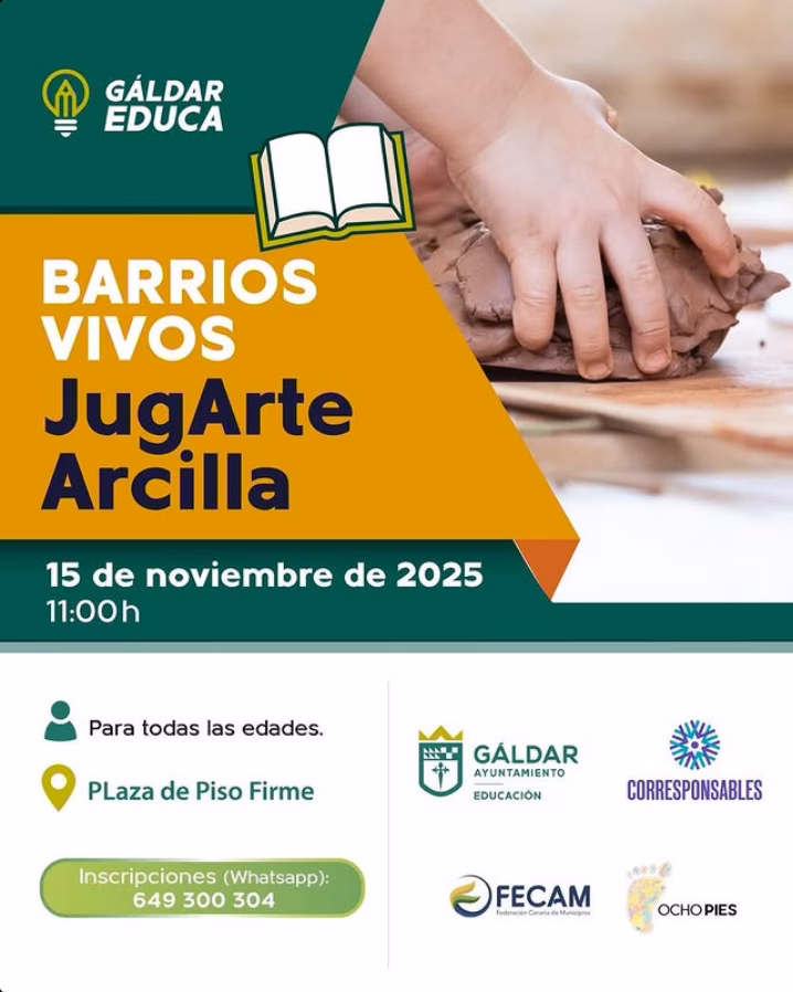 Infantil - JugArte Arcilla en la Plaza de Piso Firmo, Gáldar, Gran Canaria.