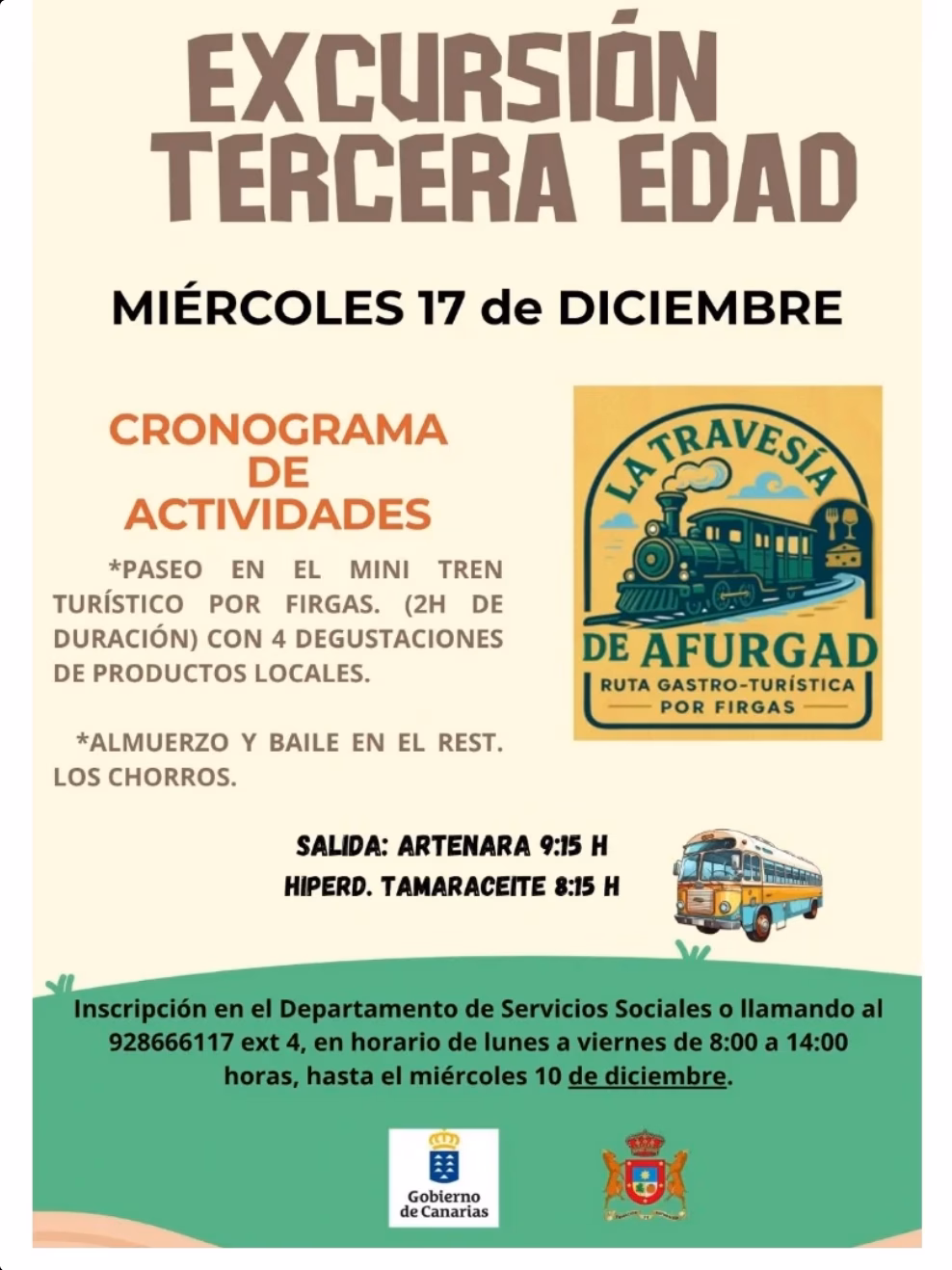 Excursión a Firgas "La travesía de Afurgad" para los Mayores de Artenara, Gran Canaria.