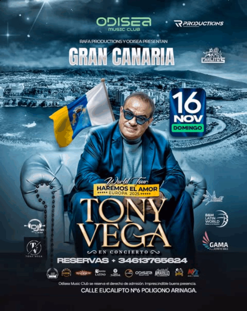 Concierto de Tony Vega "Haremos el amor" World Tour en la Sala Odisea, Polígono de Arinaga, Agüimes, Gran Canaria.