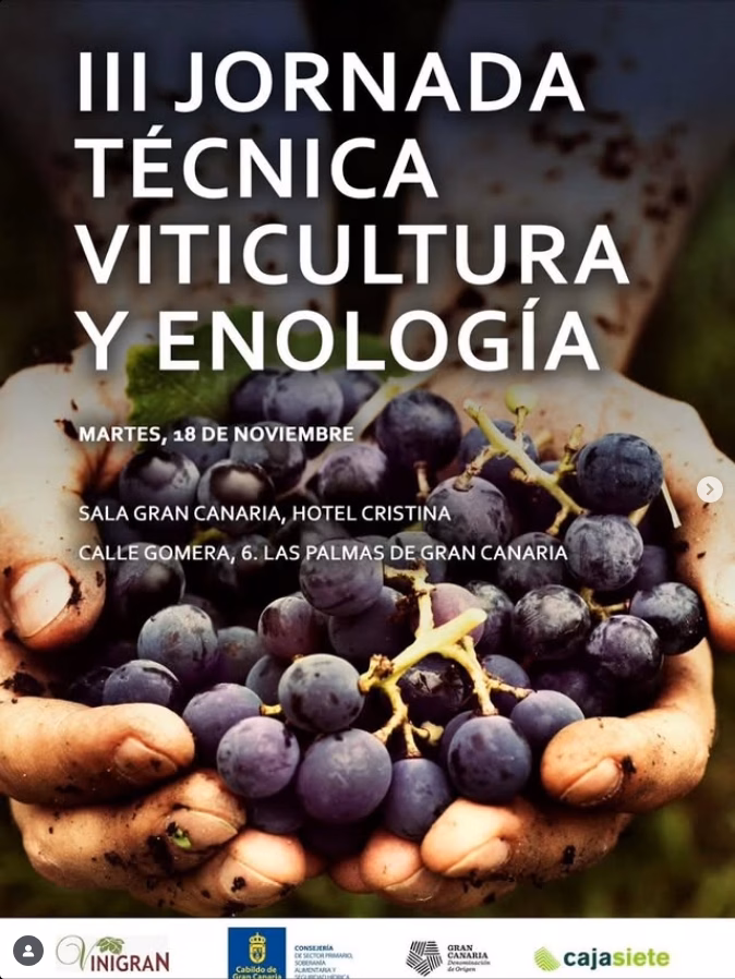 III Jornada "Viticultura y enología" en el Hotel Cristina, Las Palmas de Gran Canaria.